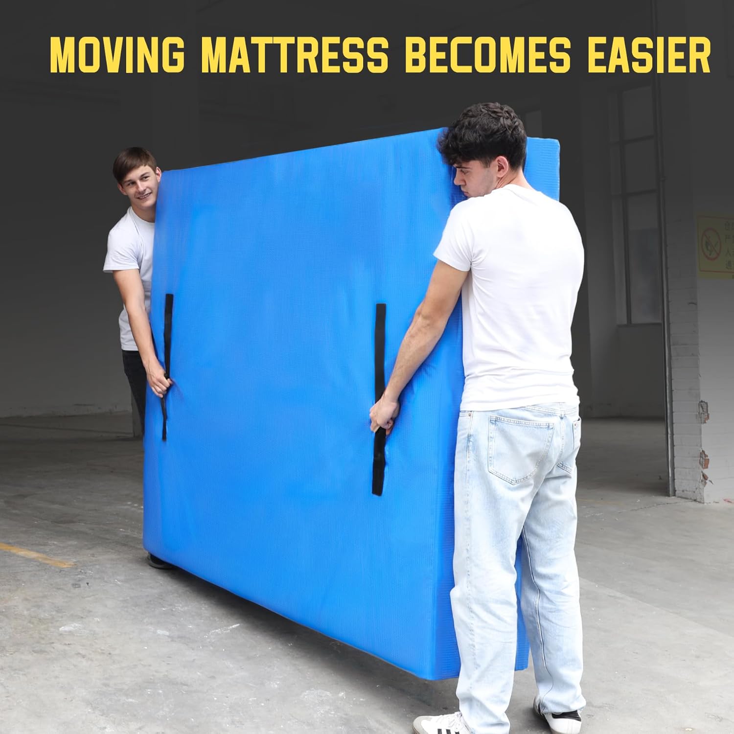 Mattress Bag for Moving & Storage of Full Size, Heavy Duty Mattress Cover for Moving with 12 Handles and Dual Zippers Closure, Thick Reusable Mattress Protector for Moving Supplies & Moving Bags - Image 6