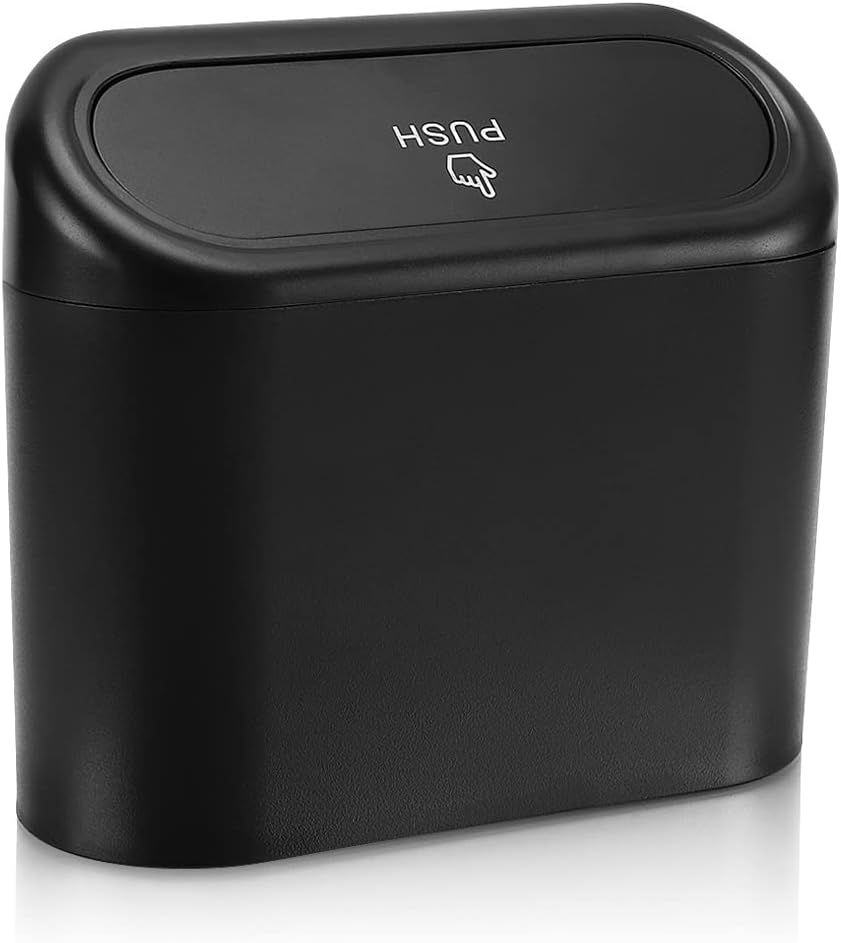 Car Trash Can with Lid + Mini Car Garbage Bags for Auto Trash Bin - Image 1