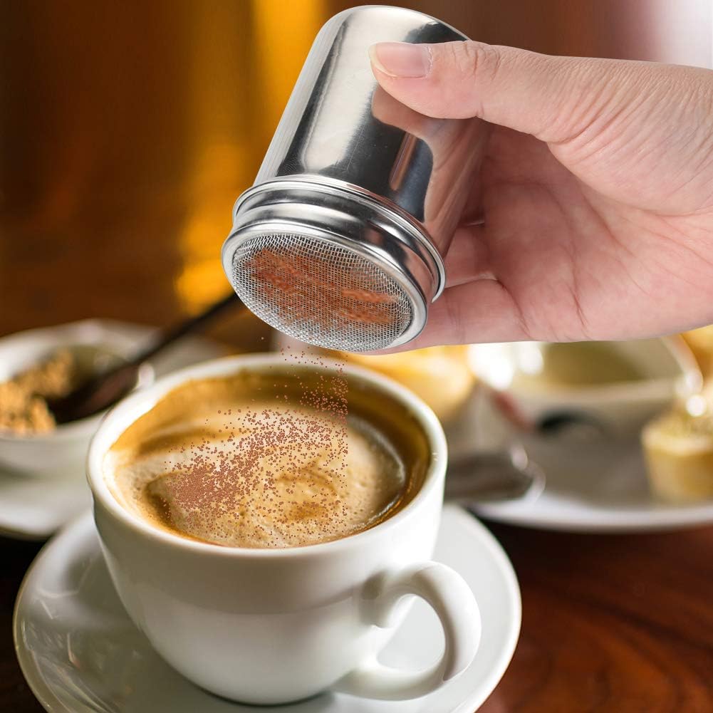 2pcs Powder Sugar Shakers+ 2pcs Salt and Pepper Shakers with Handle,Shakers For Cinnamon Sugar Pepper Powder Cocoa Flour Salt - Image 4