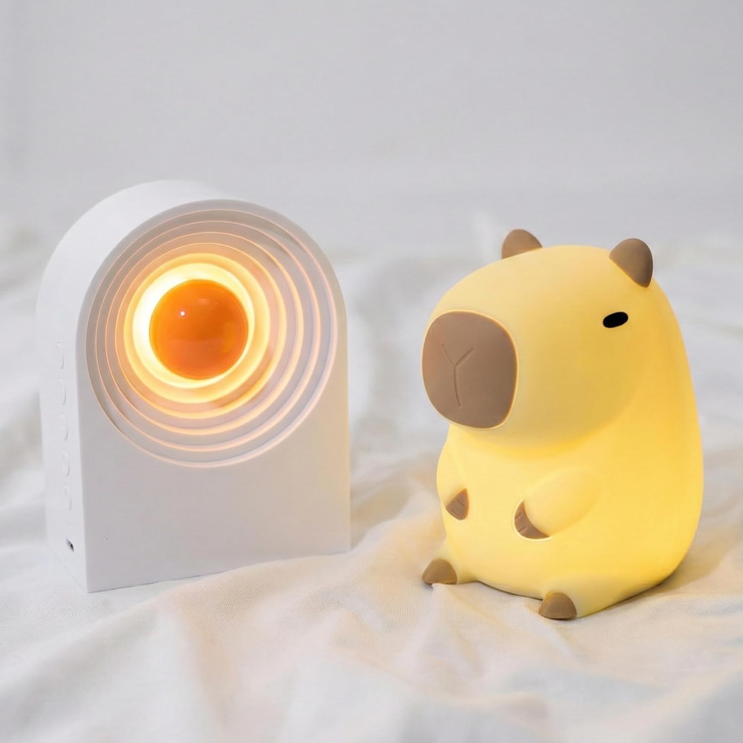 Cute Capybara Night Light and White Noise Sound Machine with Bluetooth Functionality for Bedroom Living Room Squishy Capybara Stuff Boys Girls Gifts - Image 1