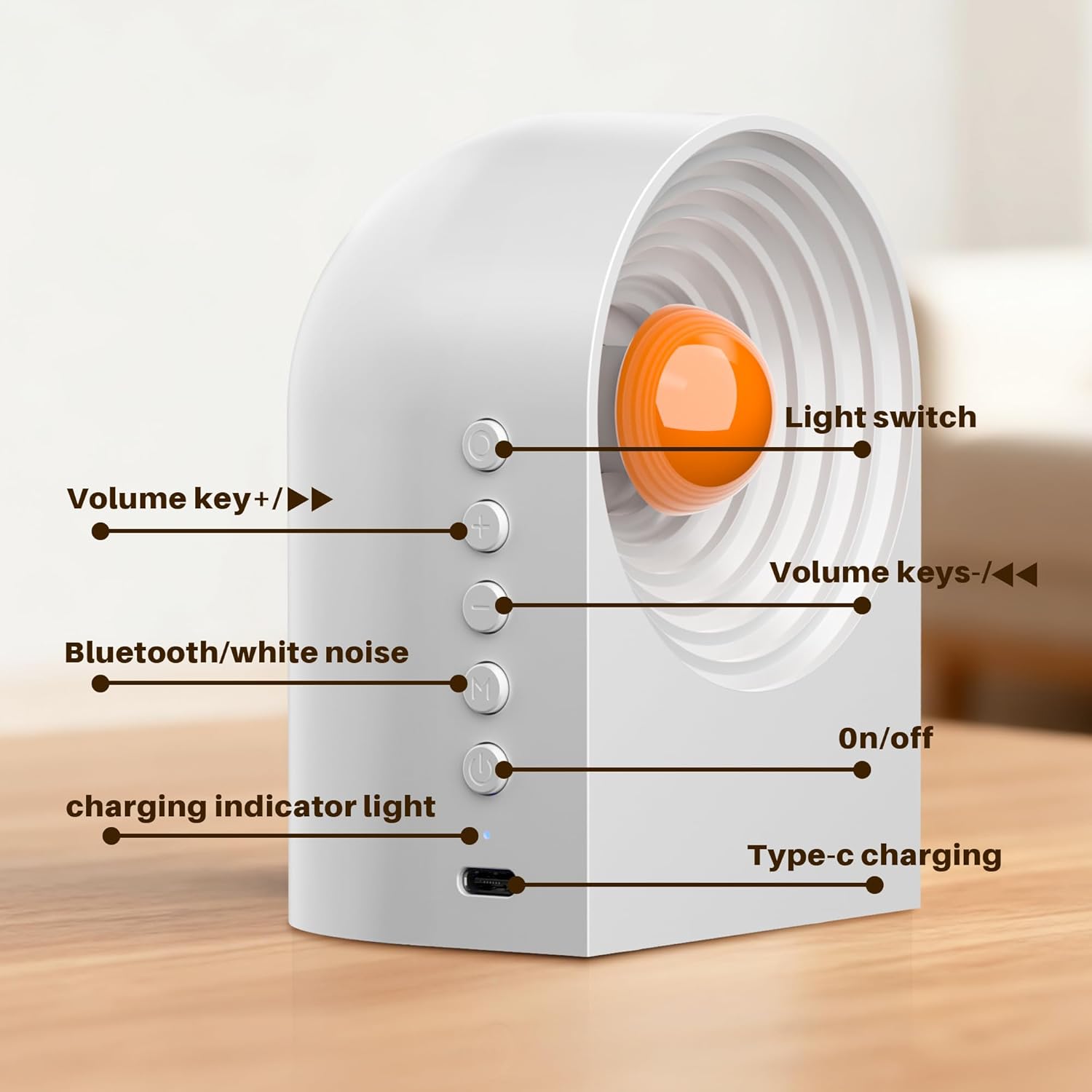 Cute Capybara Night Light and White Noise Sound Machine with Bluetooth Functionality for Bedroom Living Room Squishy Capybara Stuff Boys Girls Gifts - Image 8