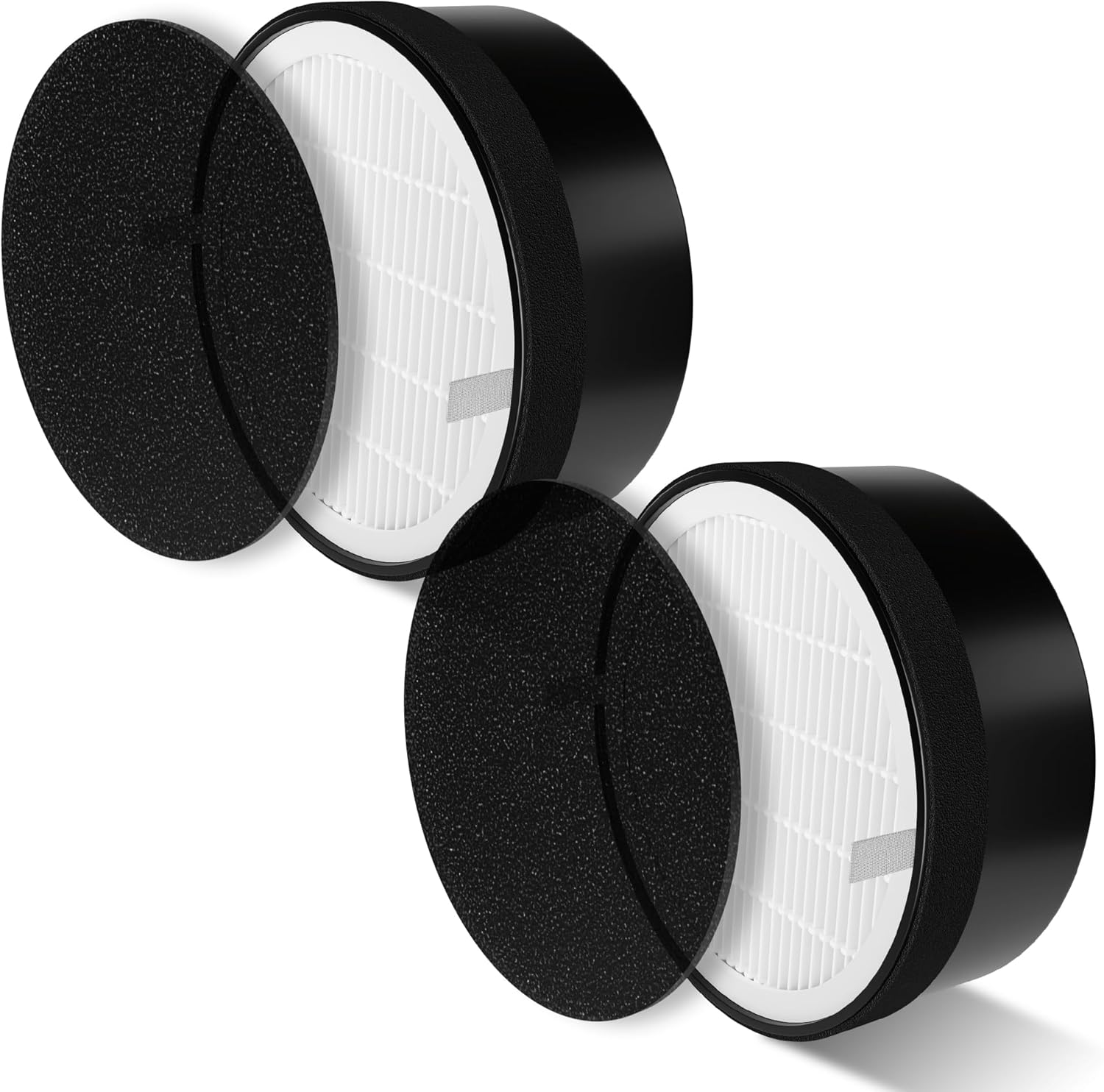 LV-H132 Replacement Filter Compatible with LEVOIT LV-H132 Air Puifier, 3-in-1 H13 Grade True HEPA High-Efficiency Activated Carbon Filter, Part # LV-H132-RF, 2 Pack - Image 1