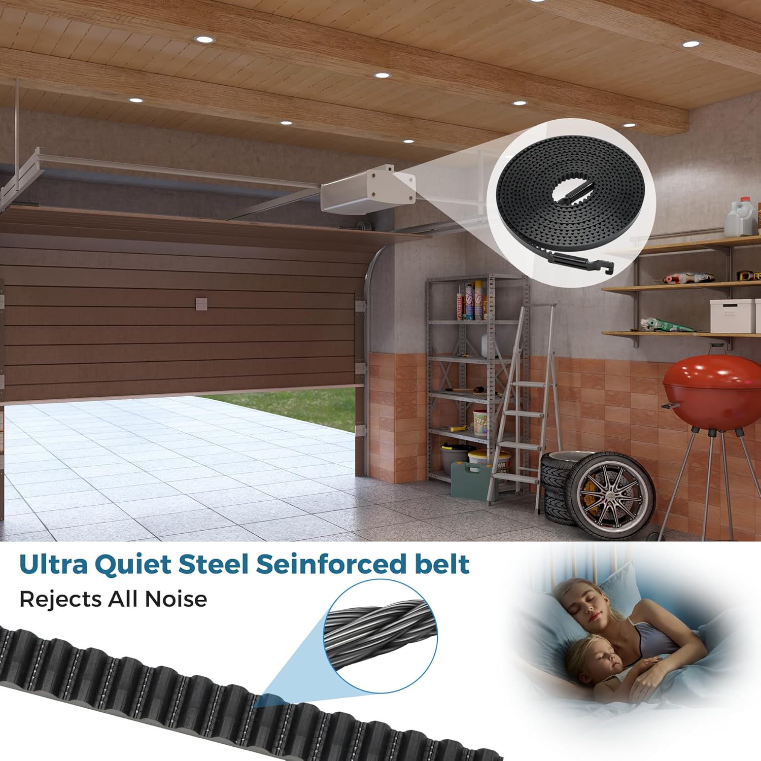 Upgrade 41A5250 41AB050-2 Belt for 7ft High Garage Door, 237