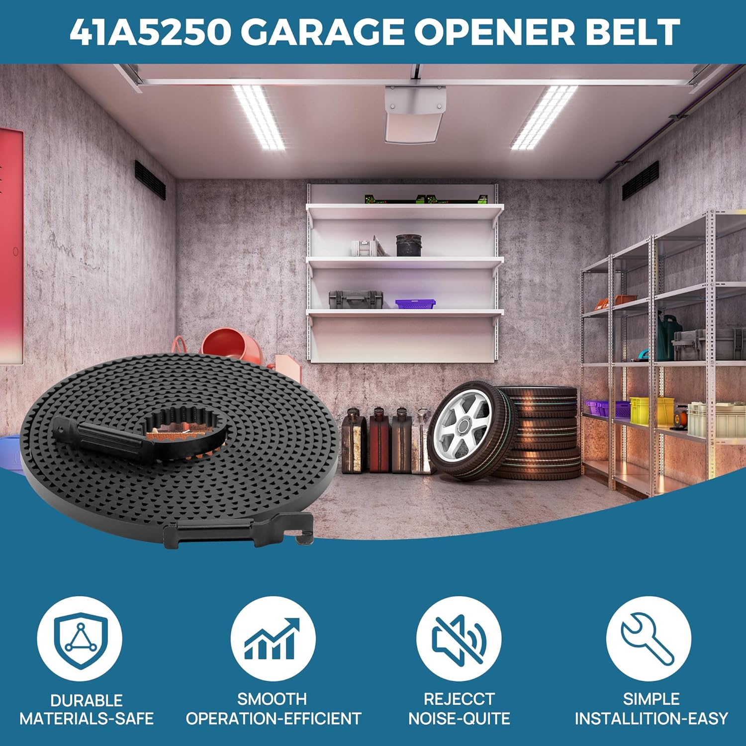 Upgrade 41A5250 41AB050-2 Belt for 7ft High Garage Door, 237