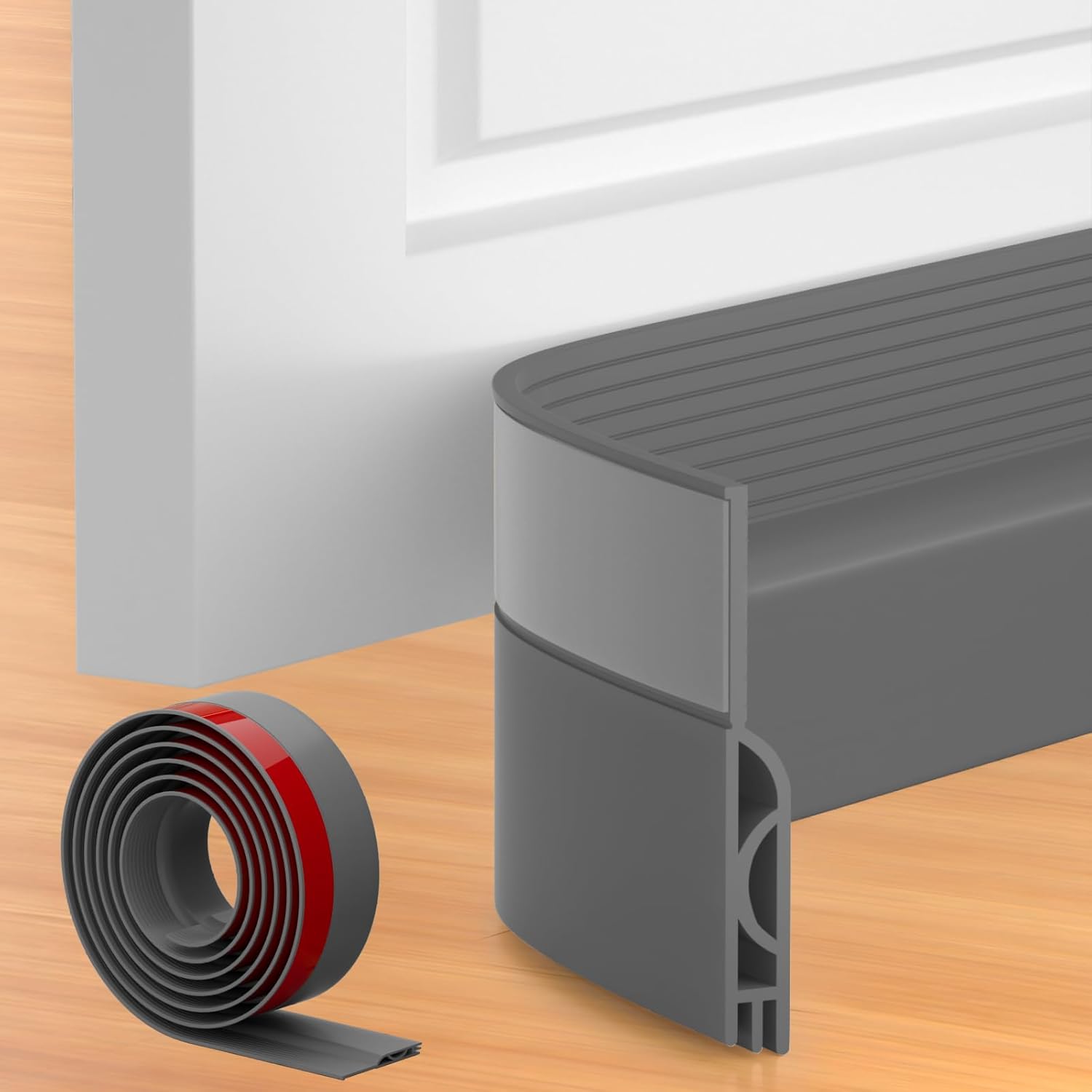 39 Inch Door Draft Stopper 2 Pack Black & Gray - Image 3