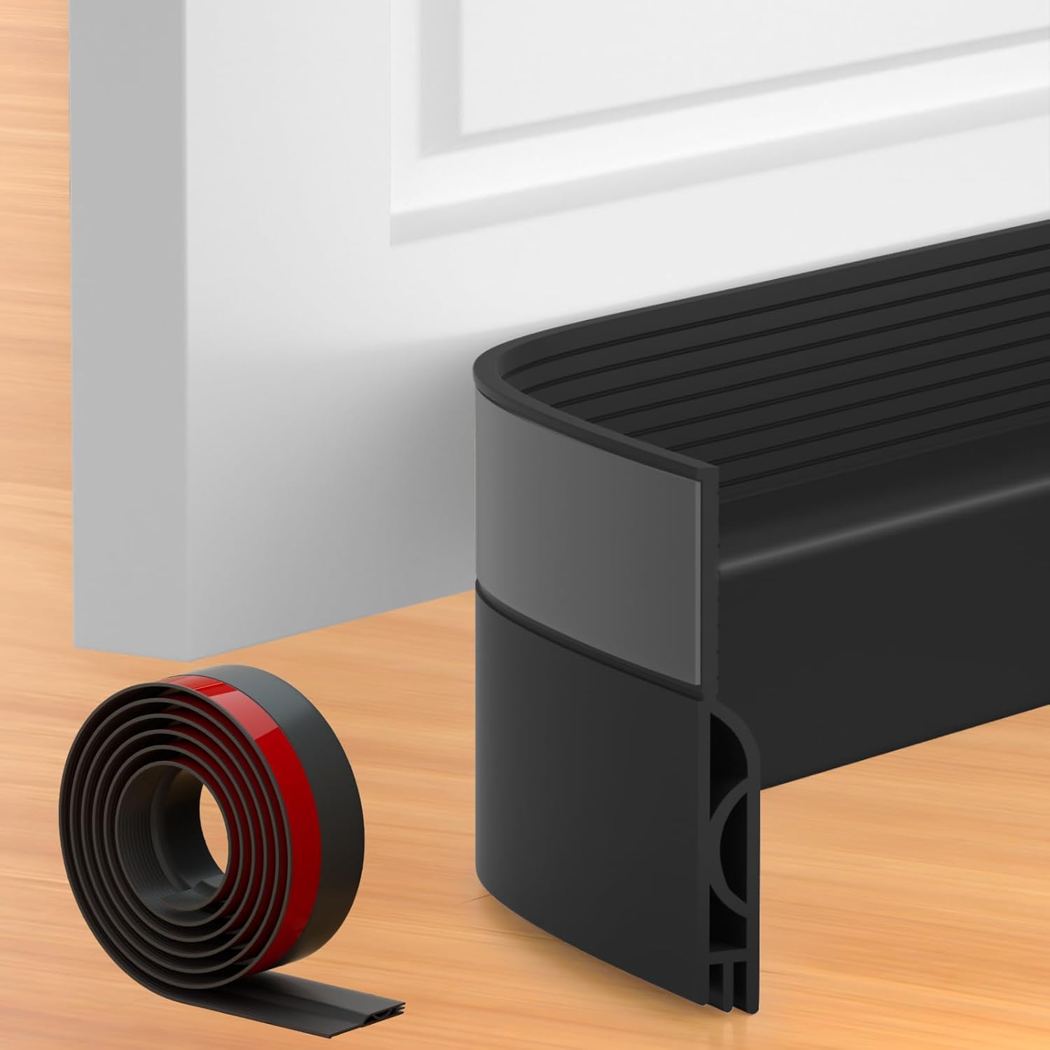 39 Inch Door Draft Stopper 2 Pack Black & Brown - Image 2