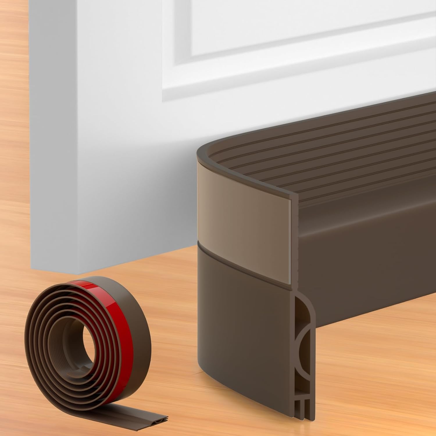 39 Inch Door Draft Stopper 2 Pack Black & Brown - Image 3