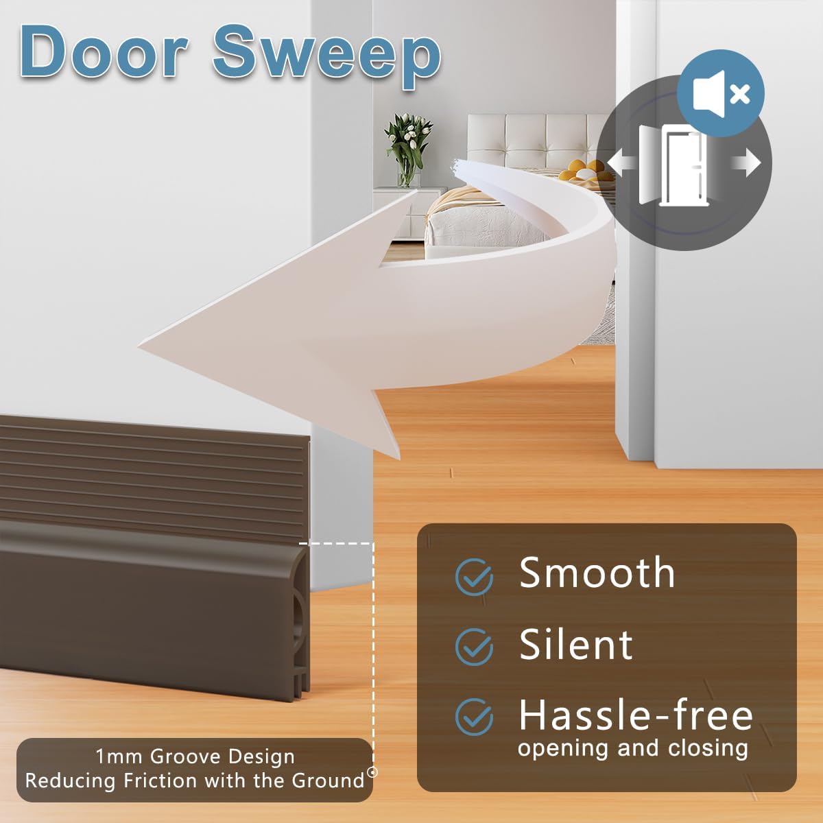 39 Inch Door Draft Stopper 2 Pack Black & Brown - Image 5