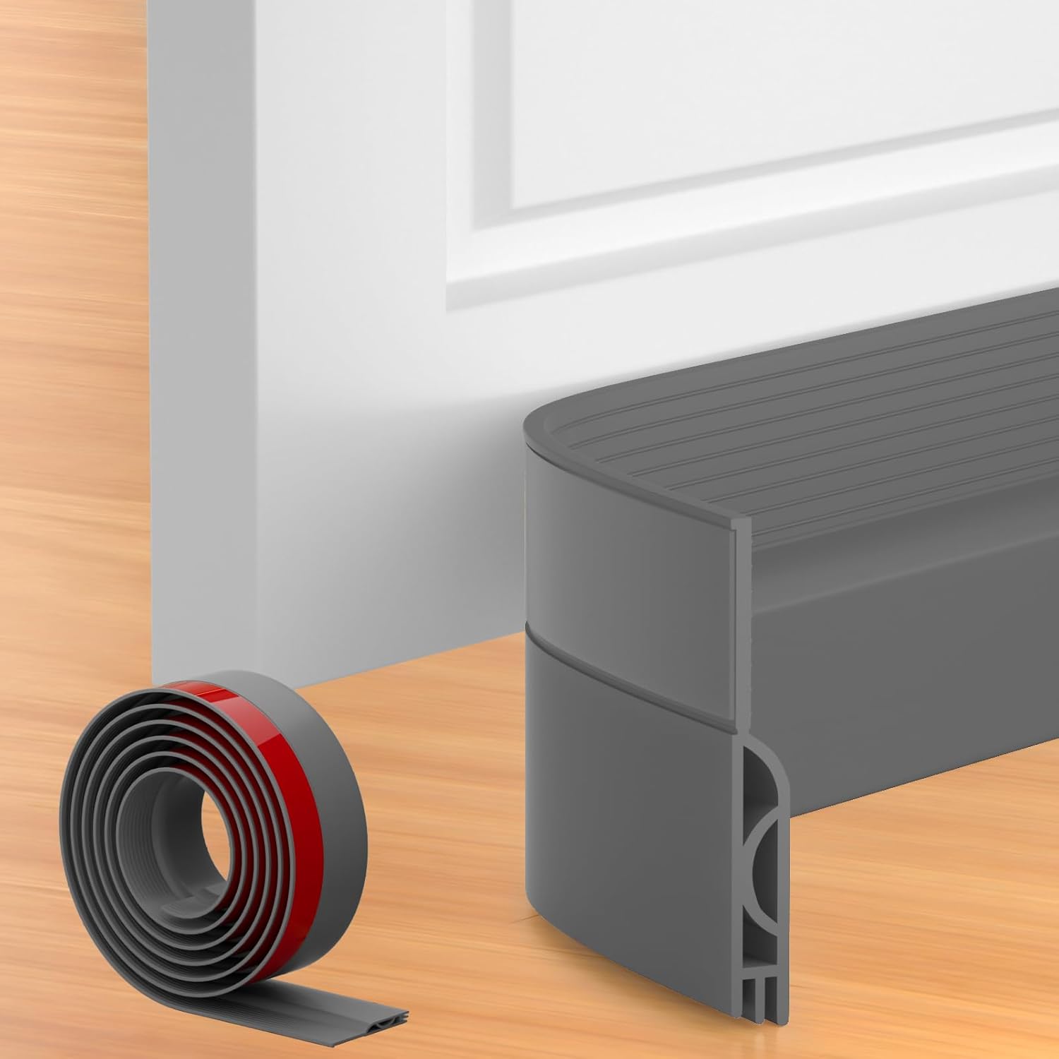 39 Inch Door Draft Stopper 2 Pack White & Gray - Image 3