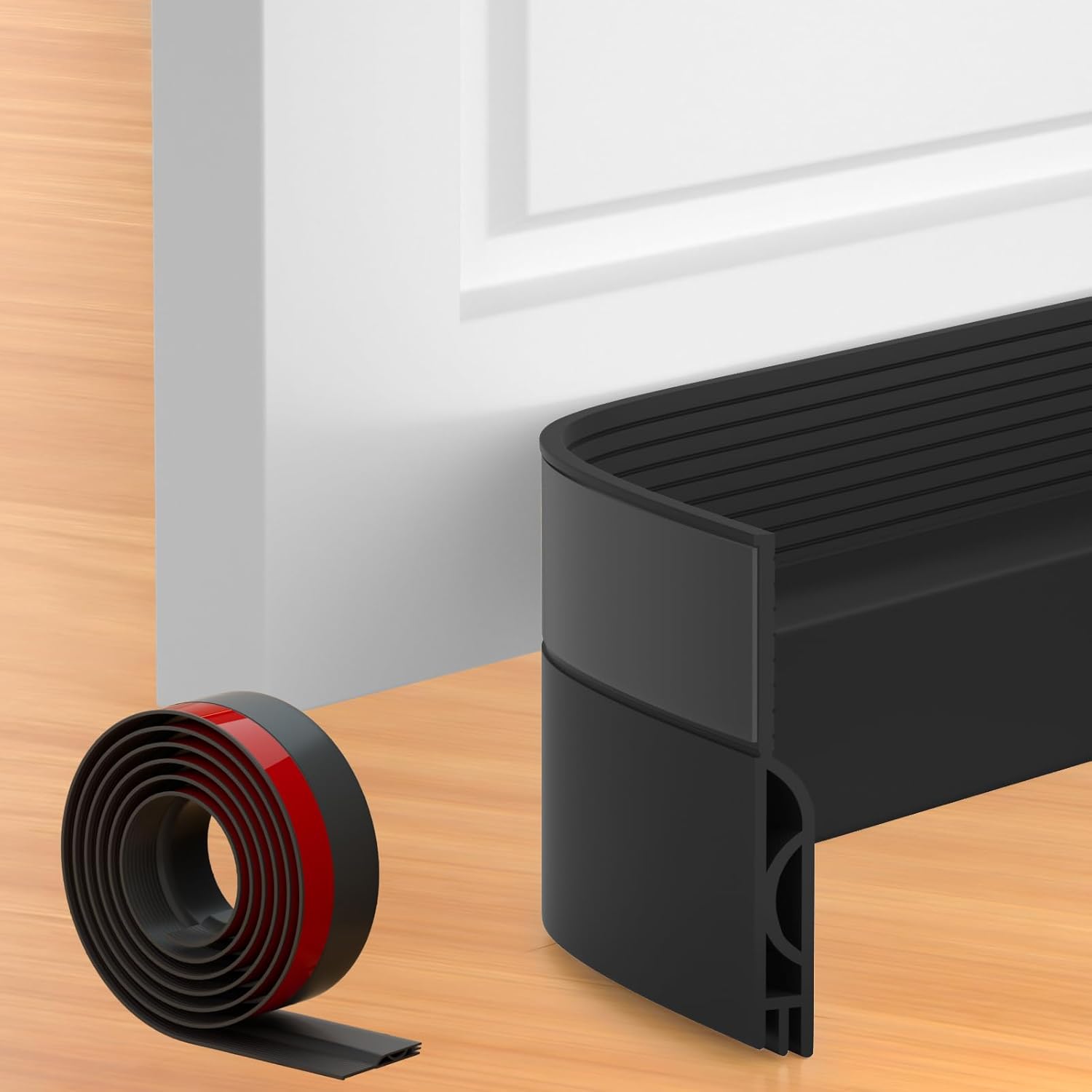 39 Inch Door Draft Stopper 2 Pack White & Black - Image 3