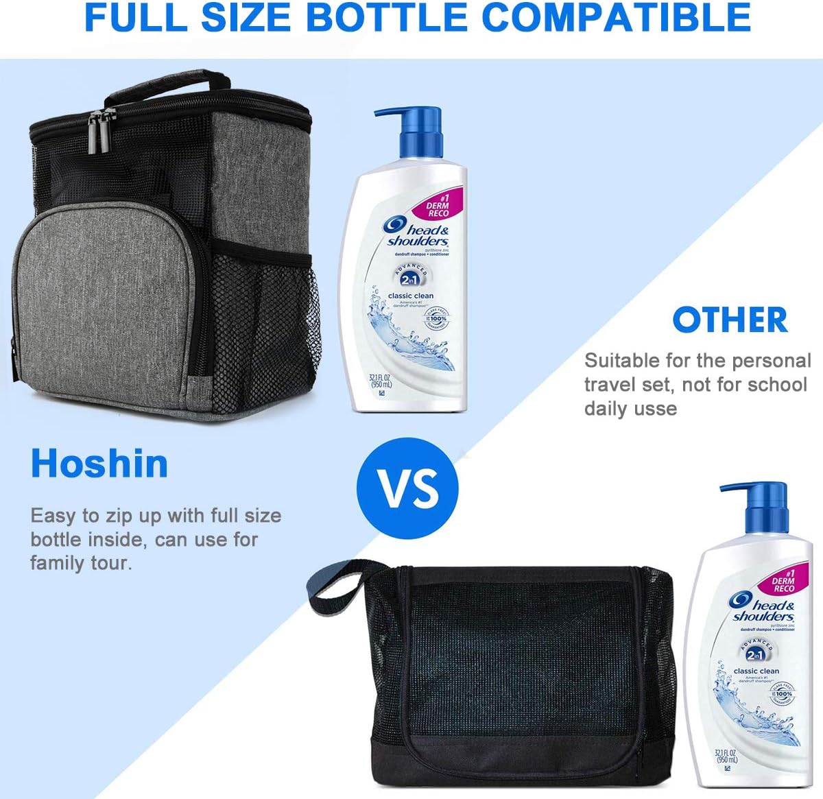 Mesh Shower Caddy Tote Bag, Portable Toiletry Bag Bath Organizer for College Dorms, Gym, Camp, Women and Men - Image 2
