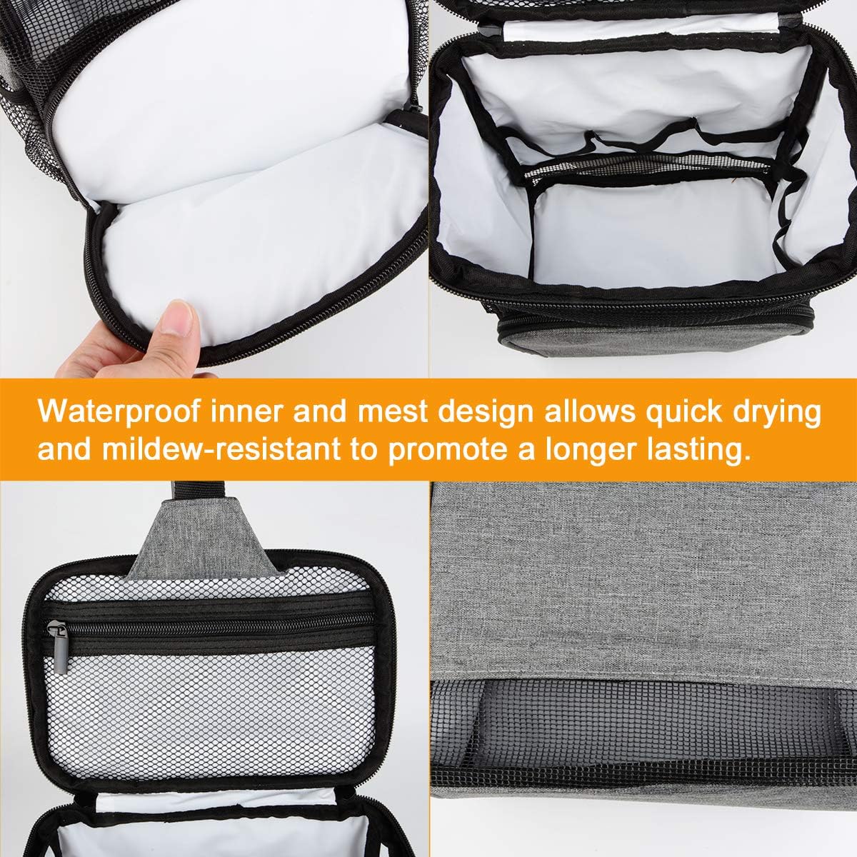 Mesh Shower Caddy Tote Bag, Portable Toiletry Bag Bath Organizer for College Dorms, Gym, Camp, Women and Men - Image 4