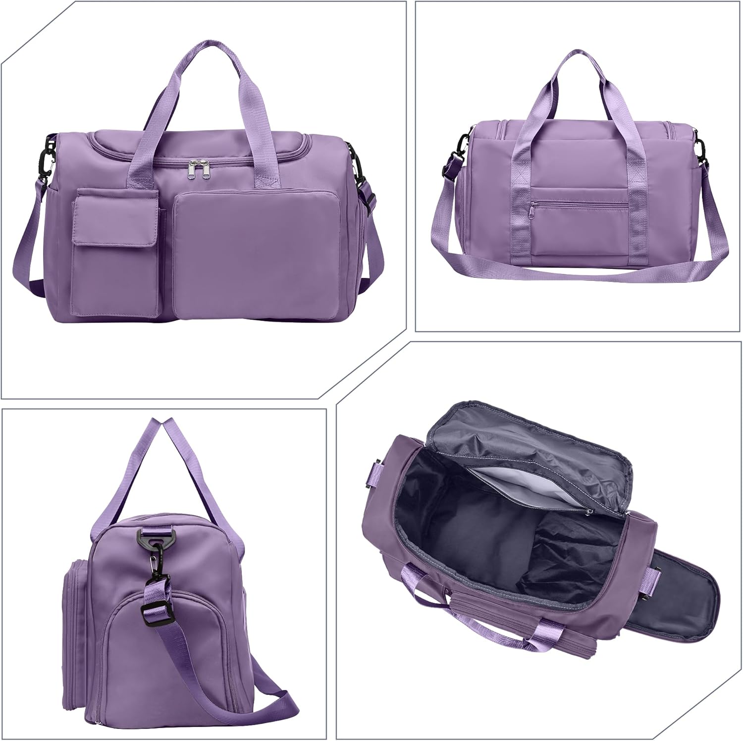 Gym Bag, For Both Men and Women, Foldable, With Shoe Compartment and Wet/Dry Compartment - Image 7