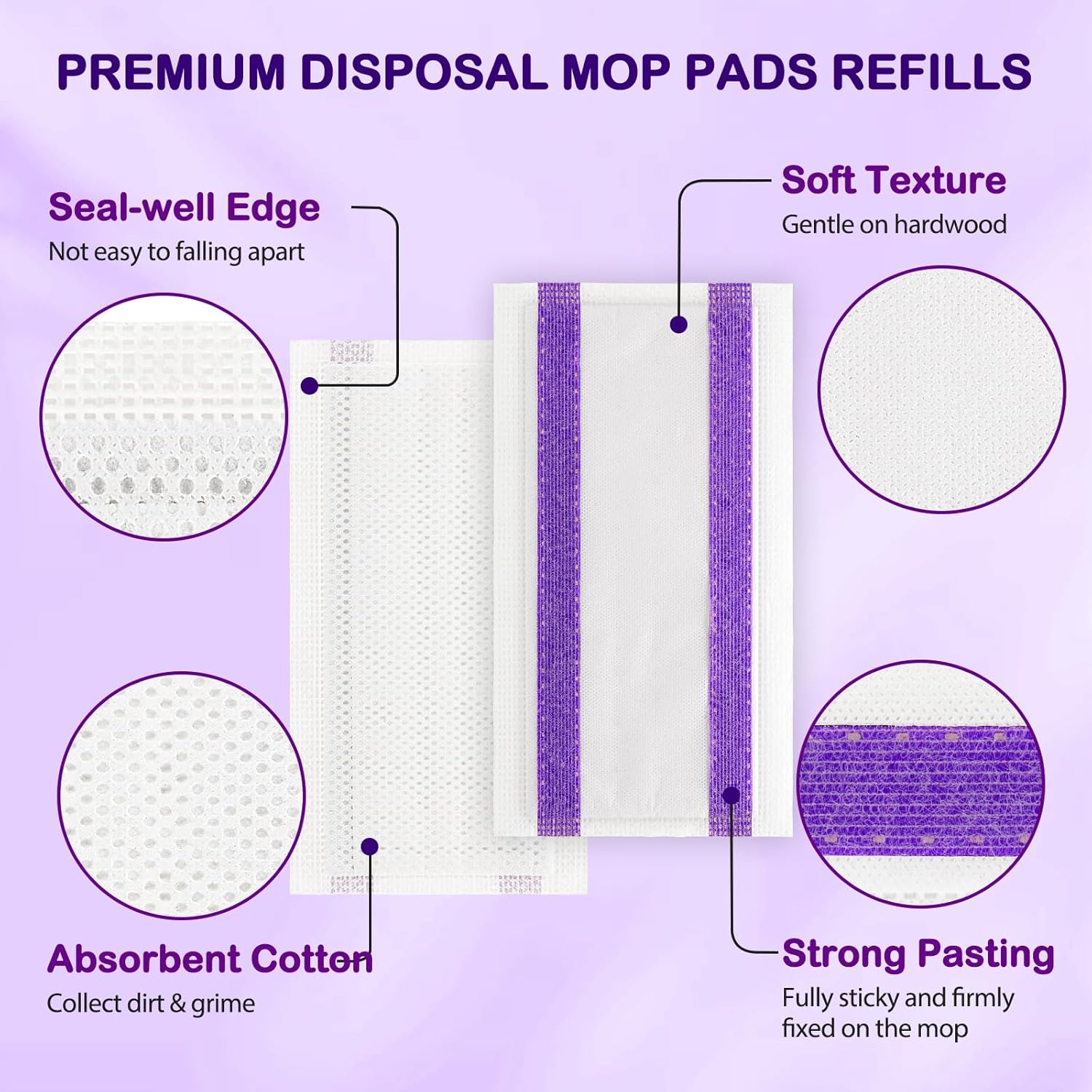 30 Count Spray Mop Pad Refill for Swiffer WetJet Hardwood and Floor Spray Mop, Disposable All Purpose Multi Surface for Floor Cleaning, Thickness Microfiber Clean Pads Replacement - Image 5