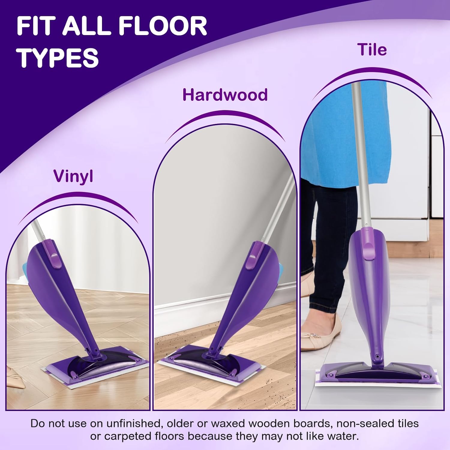30 Count Spray Mop Pad Refill for Swiffer WetJet Hardwood and Floor Spray Mop, Disposable All Purpose Multi Surface for Floor Cleaning, Thickness Microfiber Clean Pads Replacement - Image 6