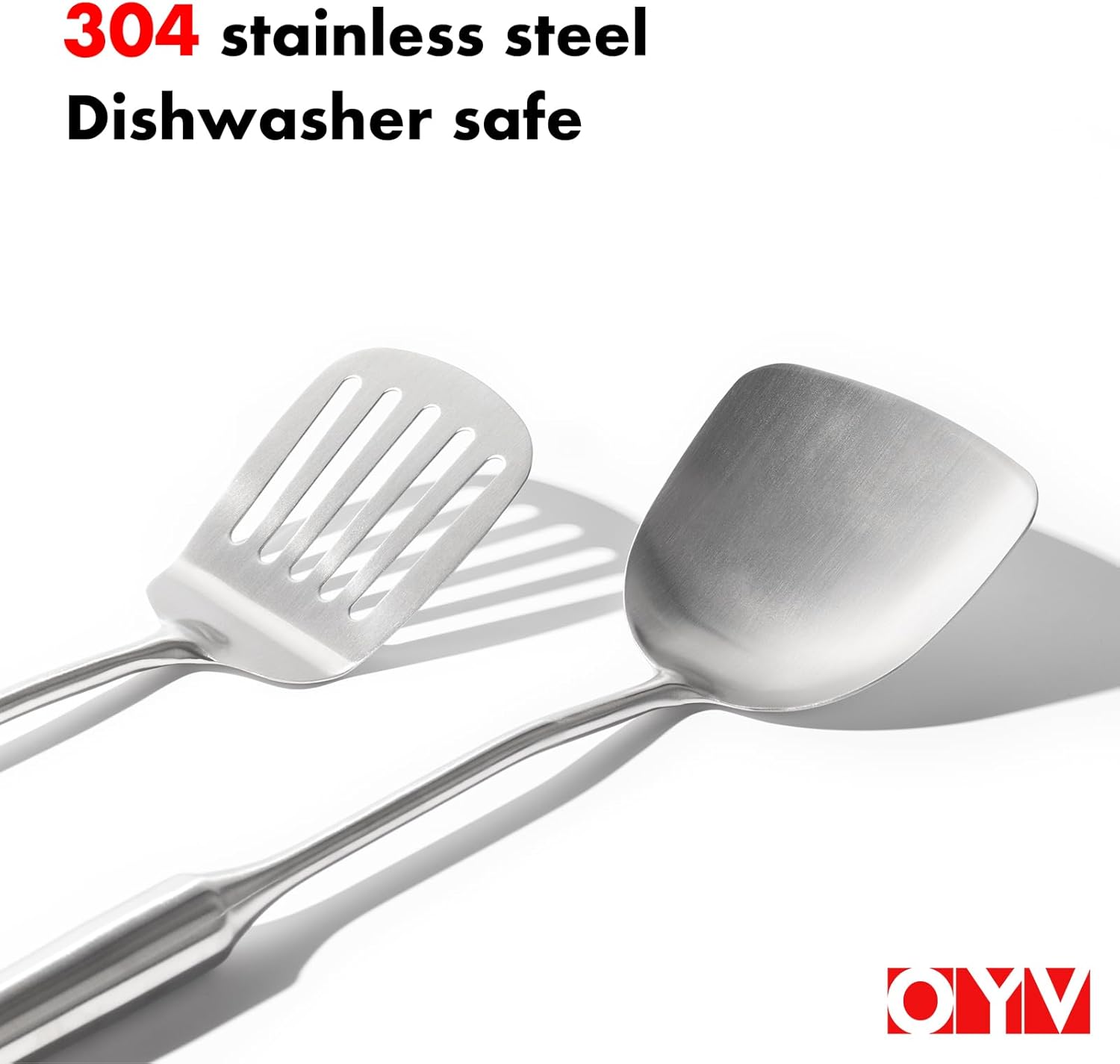 304 Stainless Steel Whisk Set & Wok Spatula, 3 Pack Whisks and Stainless Steel Spatula for Kitchen Cooking, Blending, Beating, Stirring - Image 5