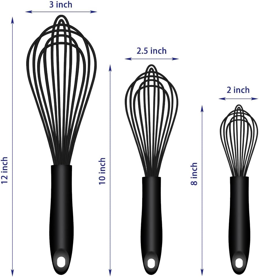 Silicone Whisk & Stainless Steel Ice Cream Scoop Set, Kitchen Essentials for Cooking and Desserts - Image 8