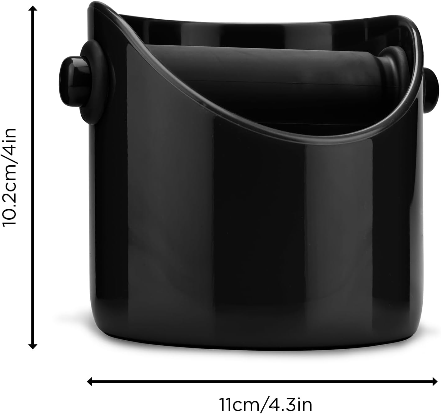 Grindenstèin Sturdy, Compact, Modern Space-Saving Espresso Coffee Grind Knock Box - Black - Image 2