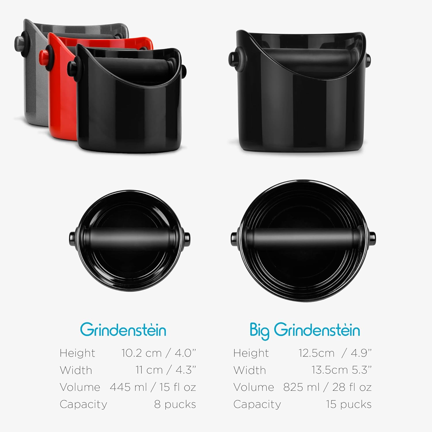 Grindenstèin Sturdy, Compact, Modern Space-Saving Espresso Coffee Grind Knock Box - Black - Image 4