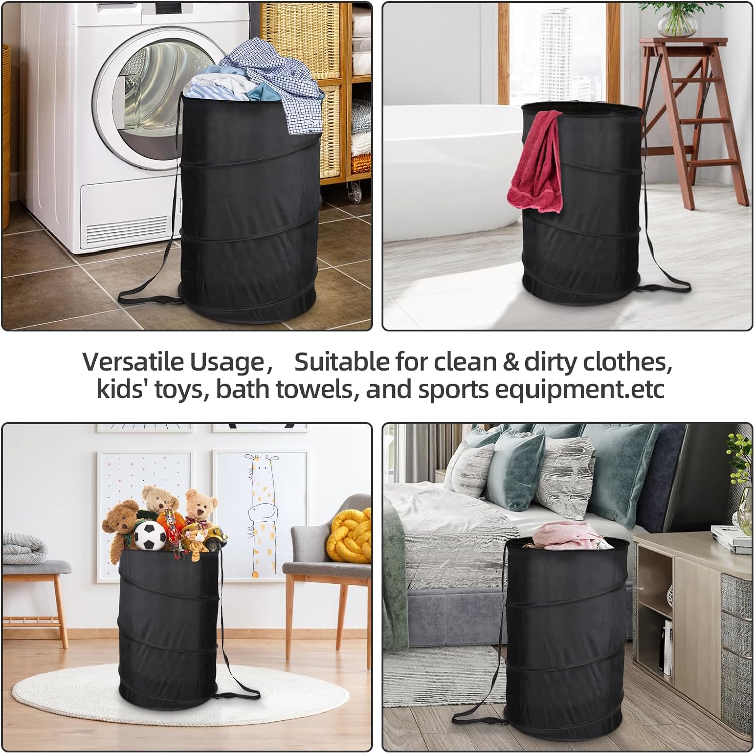 Extra Large 107L Strong Laundry Hamper 17.5