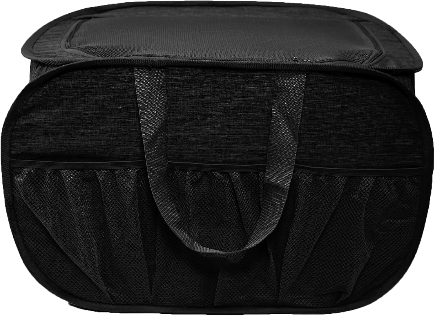 Collapsible Laundry Baskets, Tear Proof Pop Up Laundry Hamper with Lid, Dual Handles Durable Foldable Laundry Basket, Easy to Carry Laundry Hamper for Home, Laundry Room, Bedroom, Dorm, Travel Black - Image 1