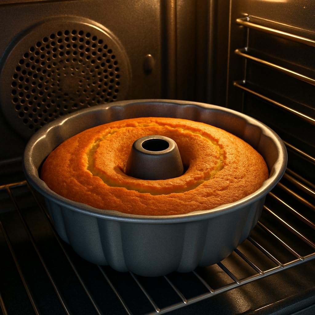 10-Inch Nonstick Cake Pan, Fluted Tube Pan for Pound Cakes, Muffins, Angel Food Cake, Coffee Cake, and More – Easy Release, Dishwasher Safe, Oven Safe, Heavy Duty - Image 4