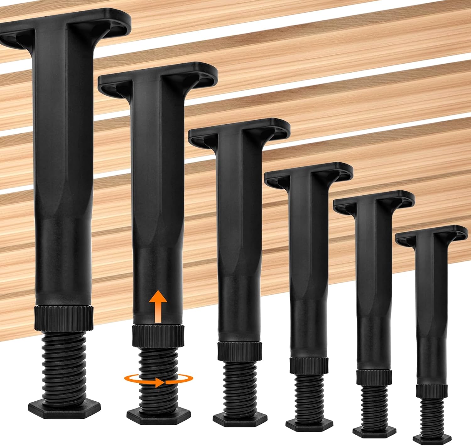 6PCS Bed Frame Support Legs Adjustable (7.75
