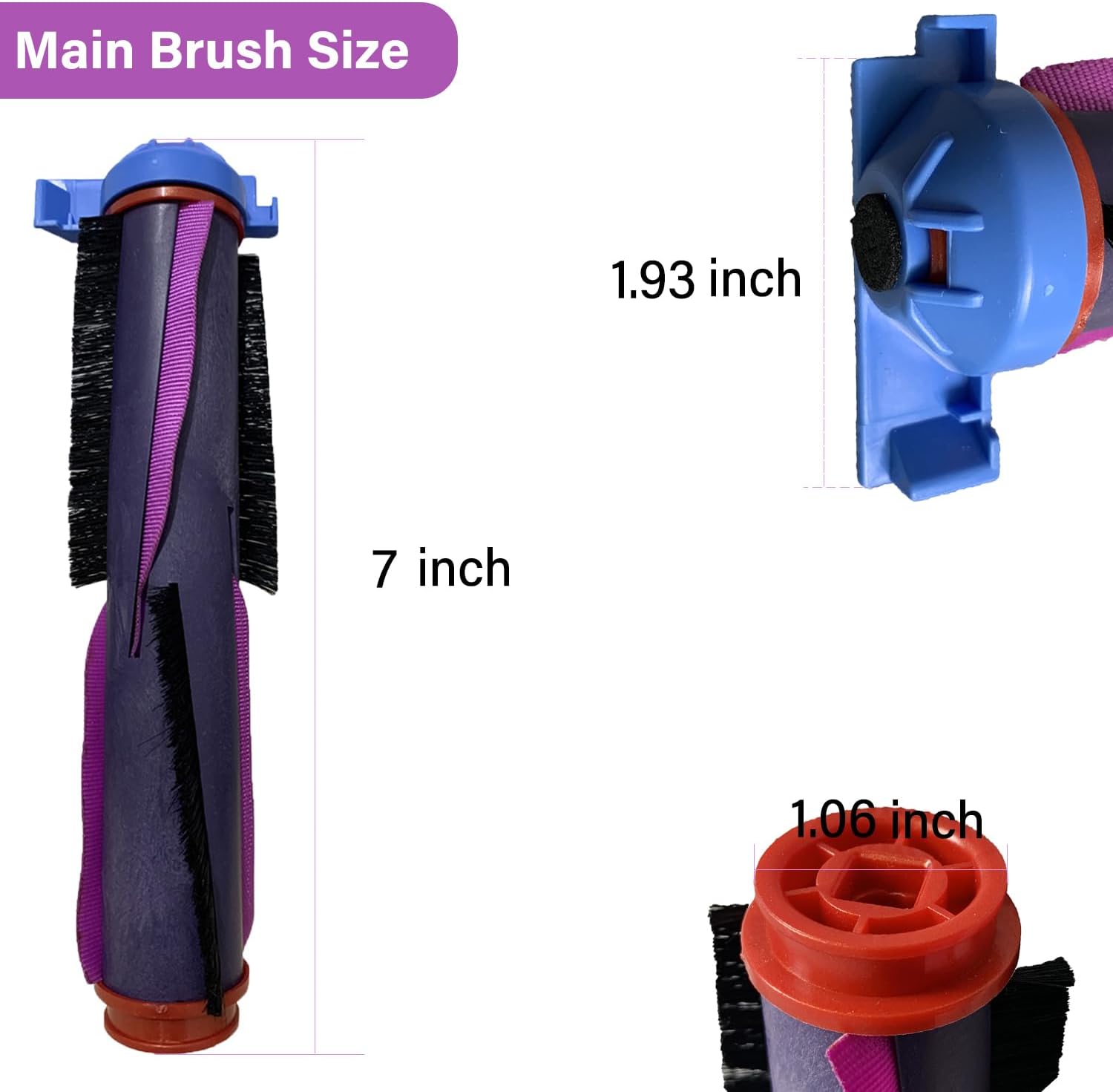 Main Roller Brush for Shark RV2820ZE RV2820YE RV2820AE AV2820AE AV2820S AV2800ZE RV2800S RV2800YE AV2810AE AV2810ZE RV2810YS UR2850YS UR2860YS Robotic Vacuum Cleaner Replacement Accessories Parts - Image 5