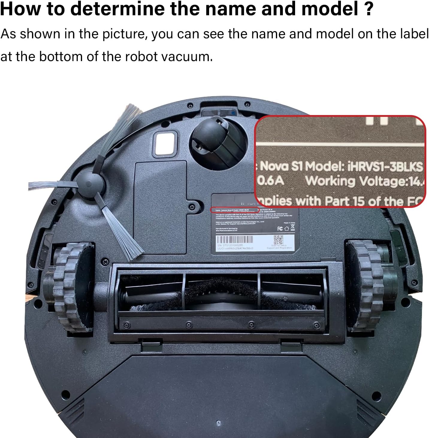 Replacement Parts for iHome Nova S1 Pro / iHRVS1PRO-3BLK, Nova S1 2nd Gen / iHRVS1-3BLKS, Juno 2nd Gen / iHRV9-BLKS Vacuum Cleaner (Not for Nova S1 1st Gen / iHRVS1-3BLK, Juno 1st Gen / iHRV9-BLK) - Image 3