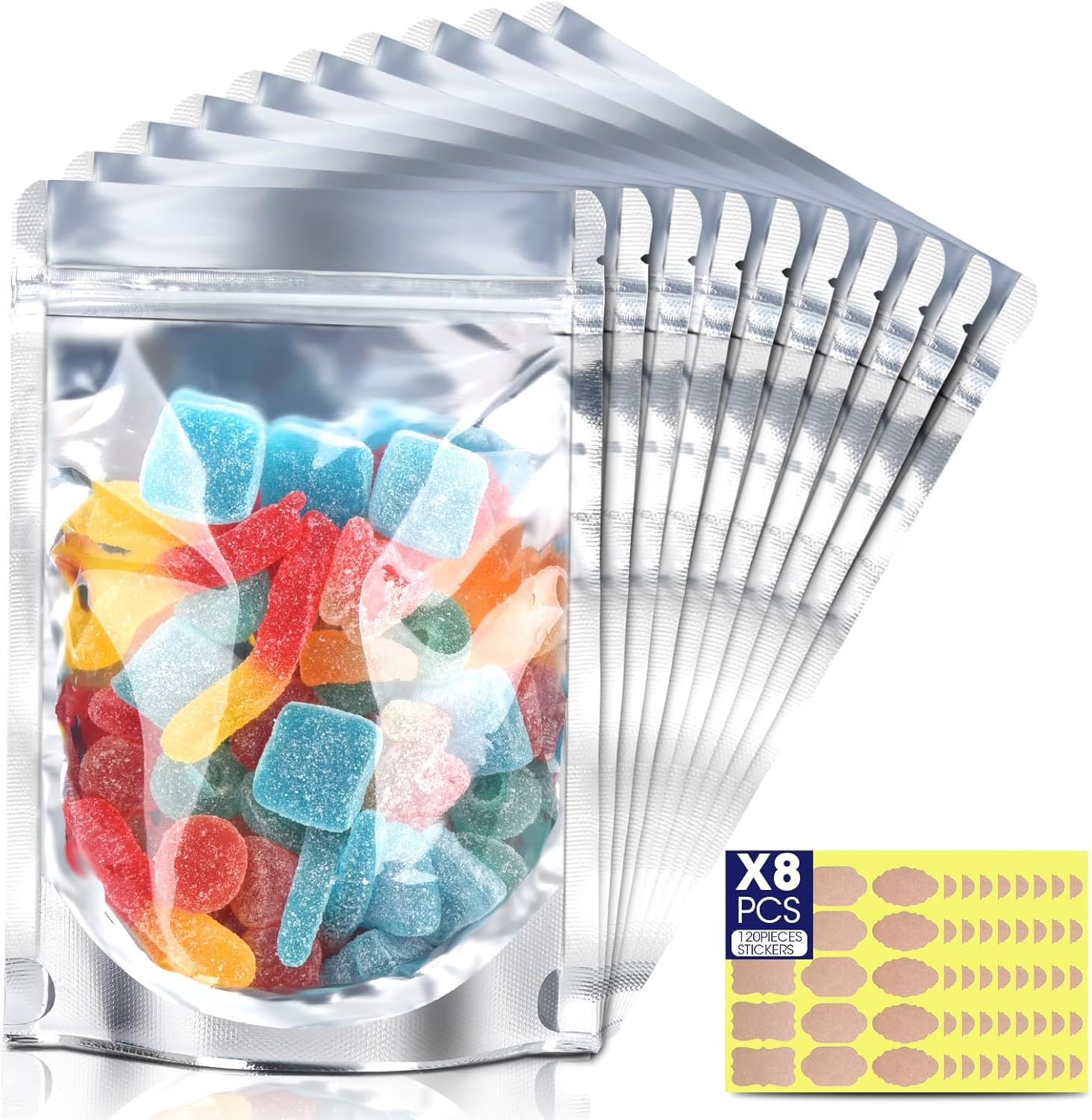 120pcs Stand Up Pouch Bags, 4