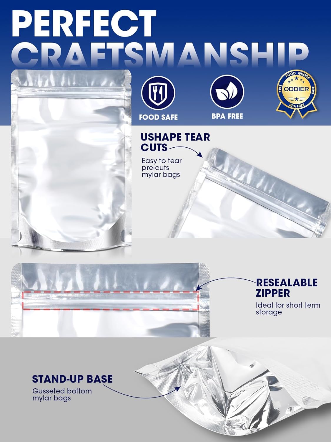 120pcs Stand Up Pouch Bags, 4