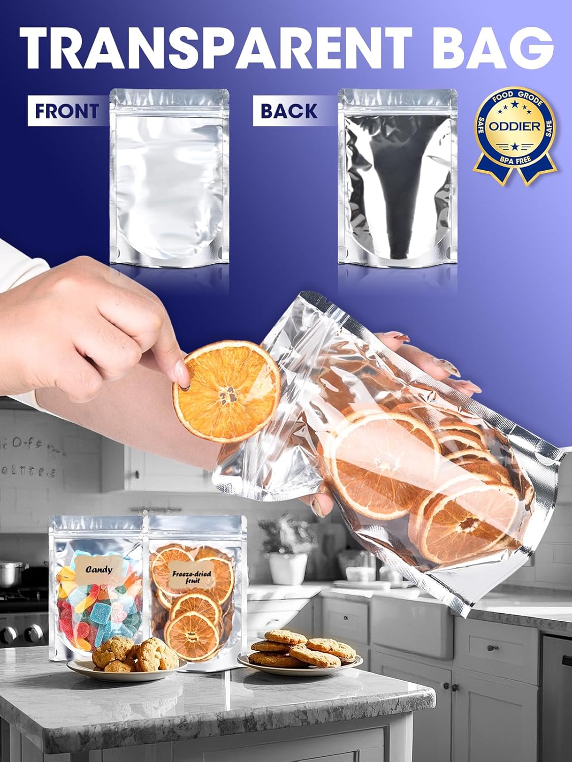 120pcs Stand Up Pouch Bags, 4