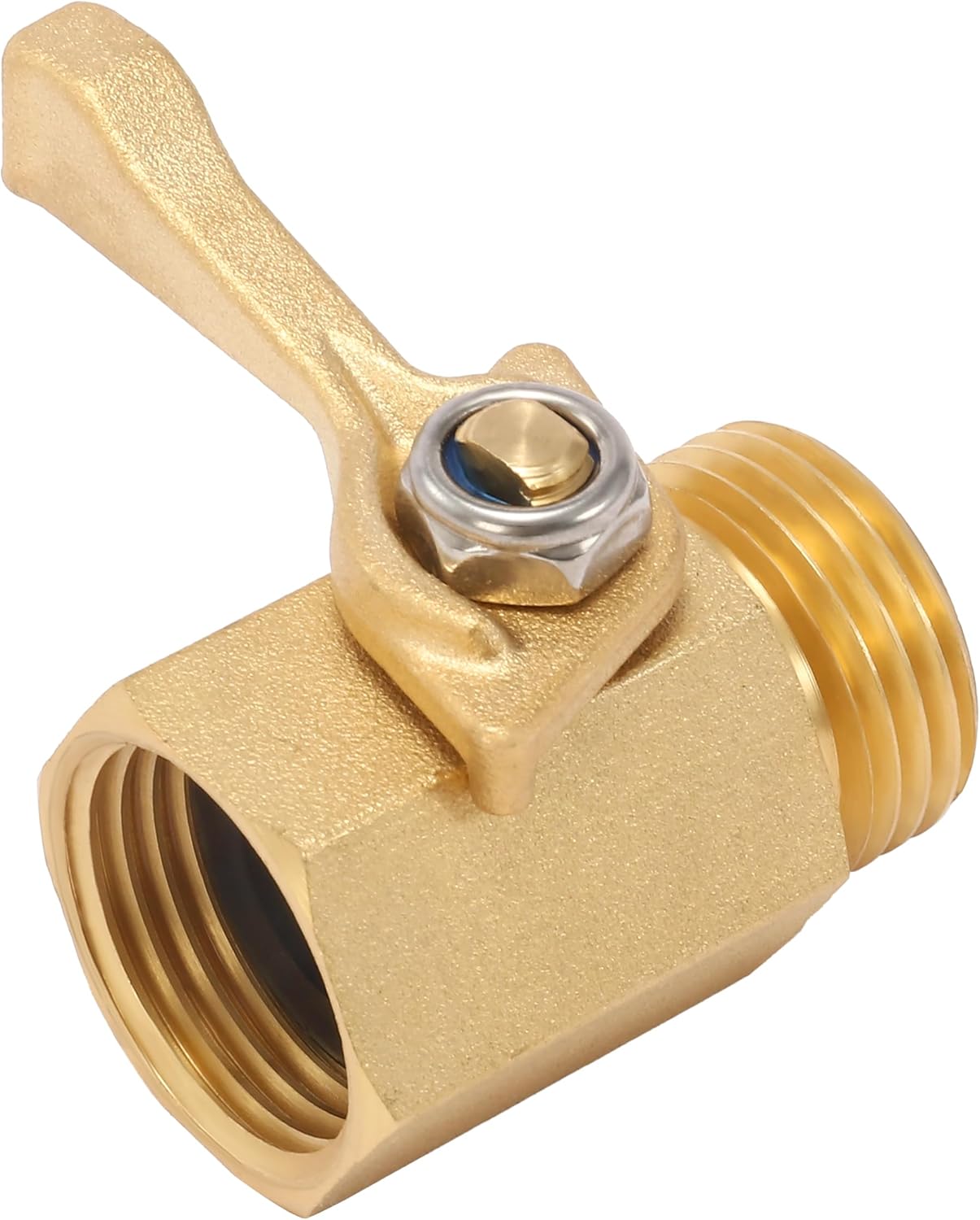 Heavy Duty Brass Garden Hose Shut Off Valve, 3/4 Inch, 2-Pack with 2 Hose Washers - Image 4