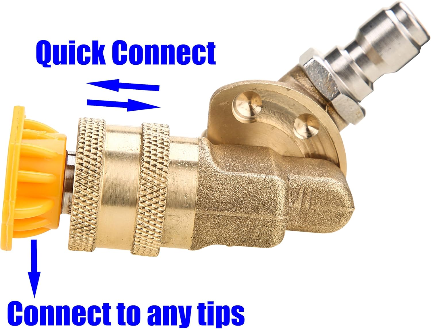 Pressure Washer Accessories Kit, 7 Power Washer Nozzle Tips, Quick Connecting Pivoting Coupler, 1/4 inch, 4500 PSI, 8-Pack - Image 6