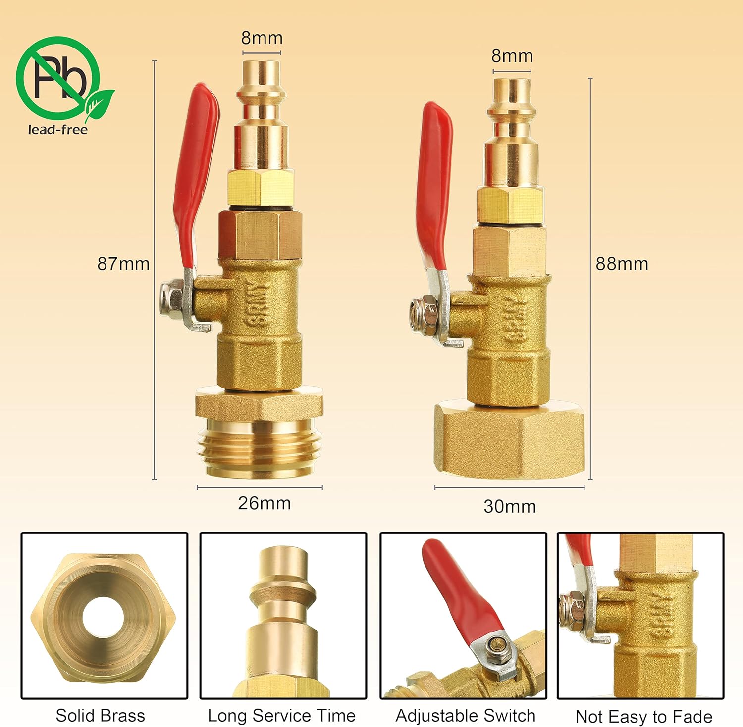 RV Winterize Blowout Adapter Kit 4 PCS with 1/4