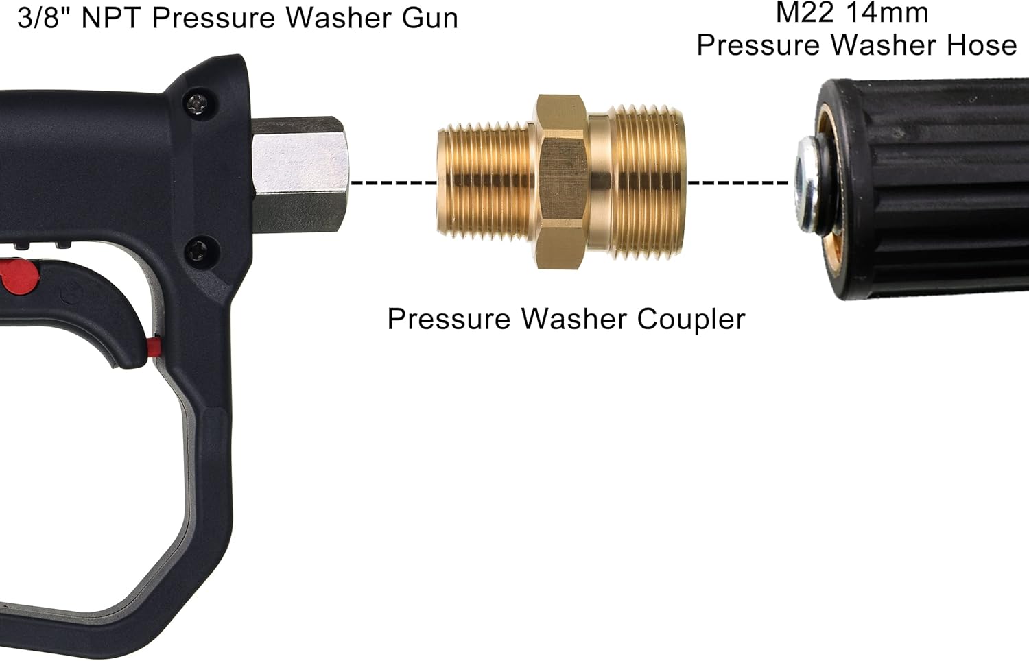 Pressure Washer Adapter and M22 Pressure Washer Fitting - Image 6