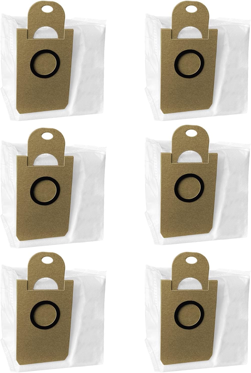 Dust Bags Replacement for iHome AutoVac Nova Pro Self Empty Robot Vacuum Cleaner Accessory Parts, for iHome Nova S1 Pro, Halo, Orbita, Eclipse, Luna, 6 Pack - Image 1