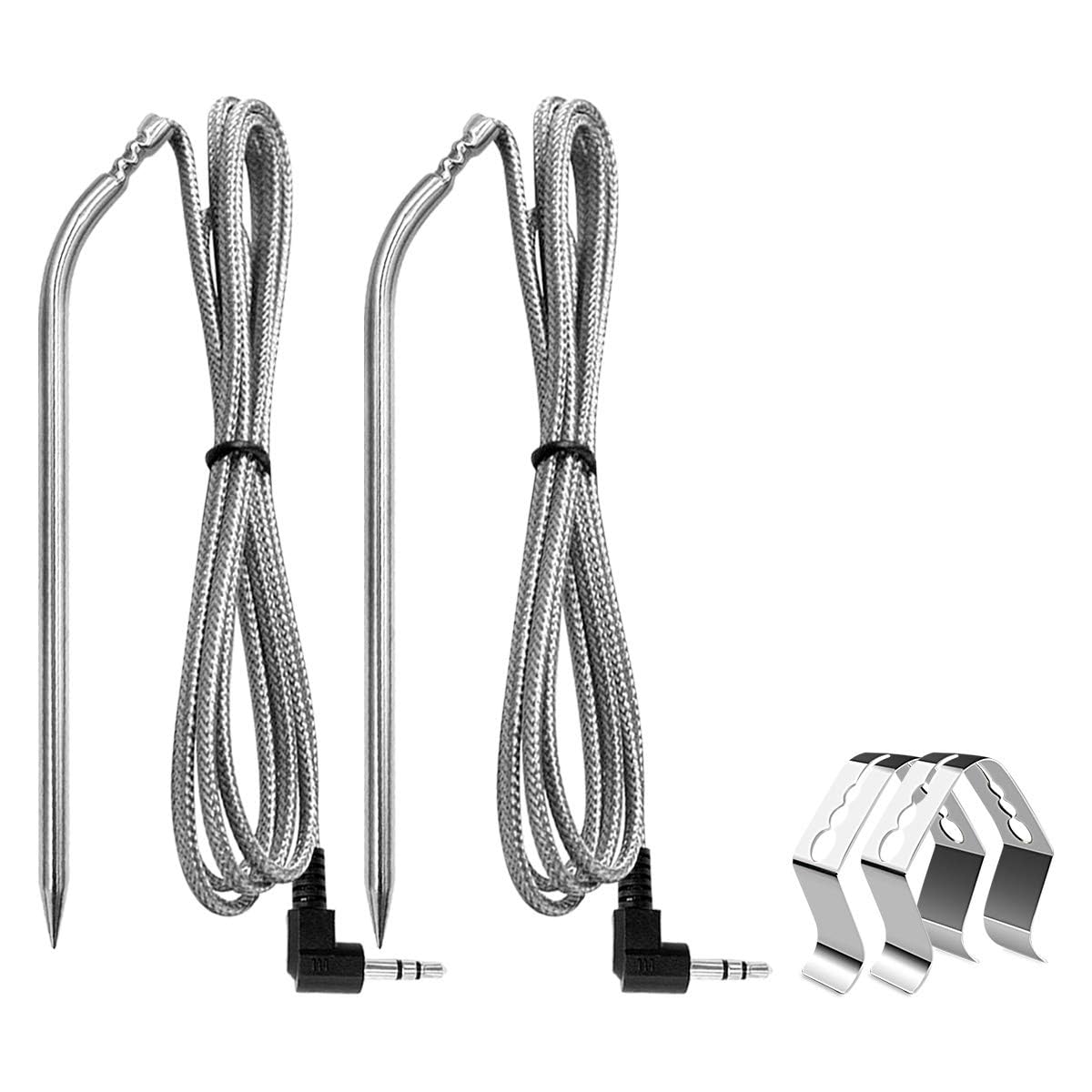 2 Pack Replacement Part for Camp Chef Meat Probes, Smoker Grill Temperature Sensor, Pellet Grills Accessories with Stainless Steel Probe Clip 2pc 1 - Image 8