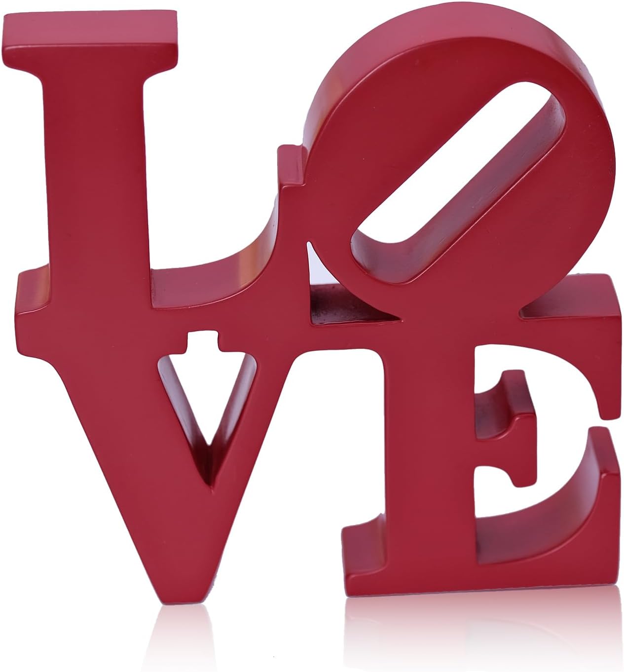 Valentine's Day Rose Gift, Love Word Art Resin Tabletop Décor, Red Contemporary Romantic Gifts, Freestanding Home Decoration - Image 8