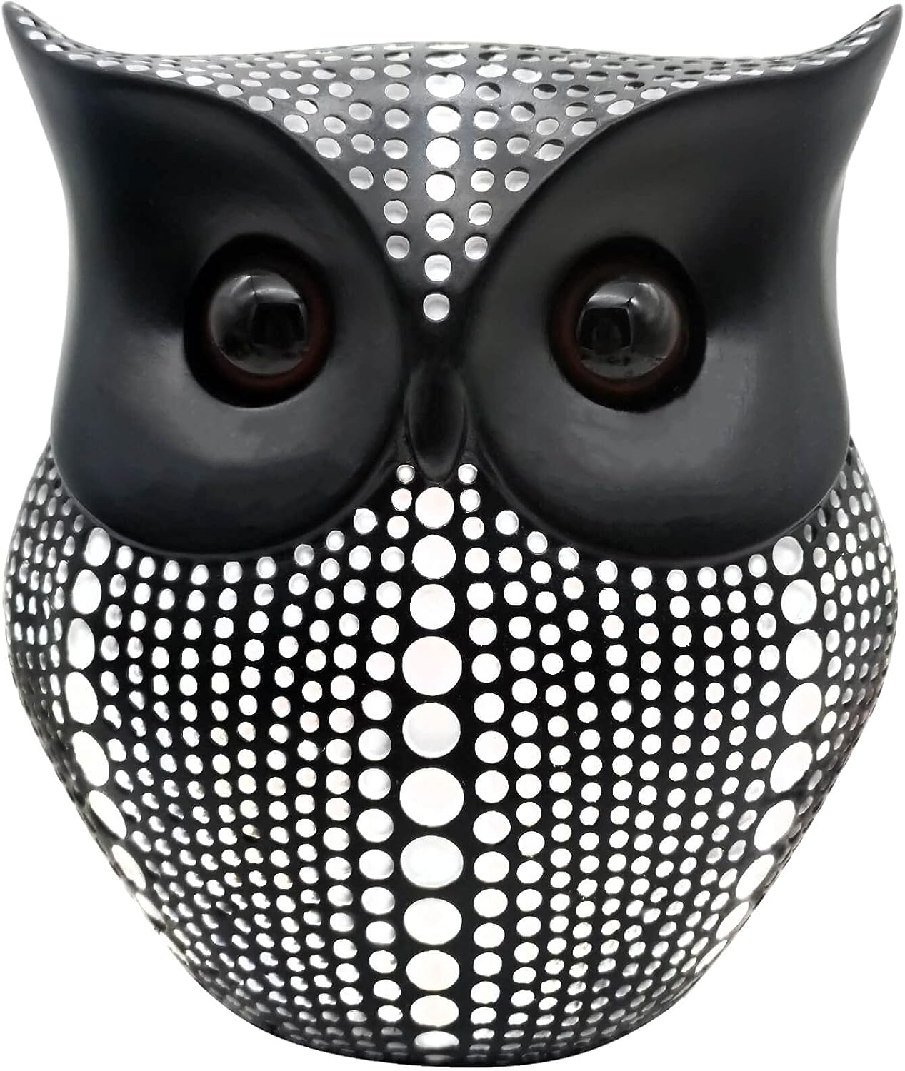 Resin Owl Statue Home Decor - Black Owl Sculpture, Bird Statue, Small Accents for Bedroom, Office, Garden, Bookshelf, TV Stand Figurines(Black) - Image 1
