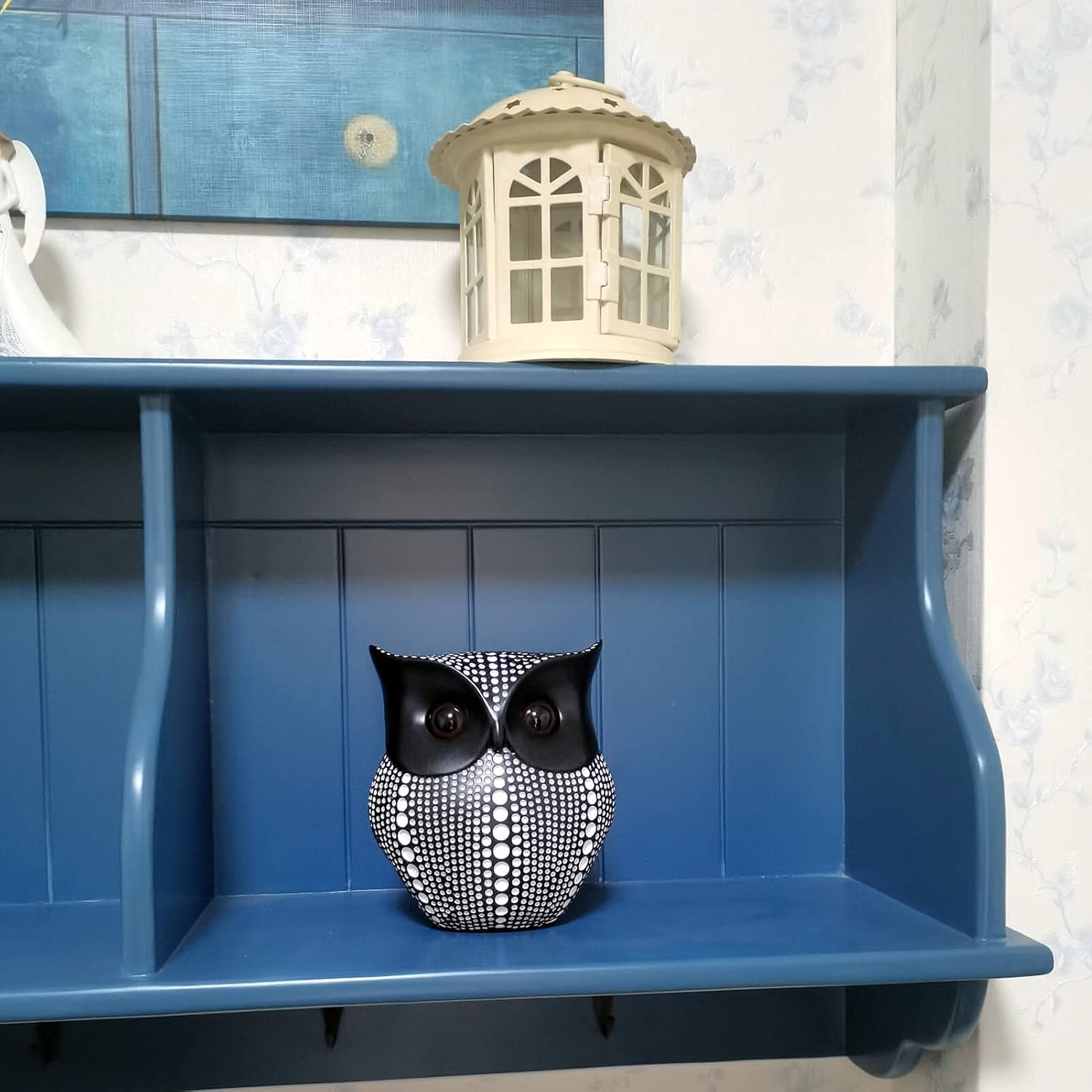 Resin Owl Statue Home Decor - Black Owl Sculpture, Bird Statue, Small Accents for Bedroom, Office, Garden, Bookshelf, TV Stand Figurines(Black) - Image 7