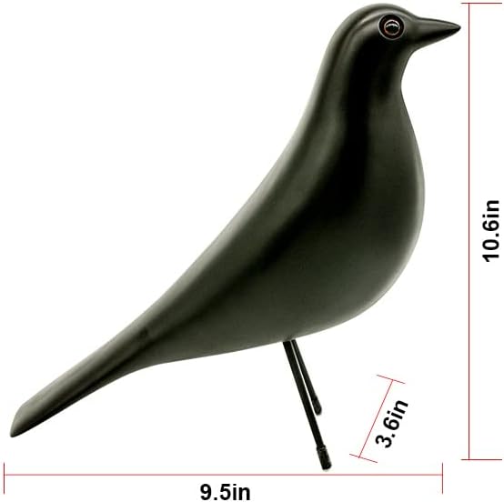 Mid Century Decor House Bird - Mid Century Desk Modern Decor,Sculpture Replica,Pigeon for Desk,Mid Century Sculpture(Black) - Image 2