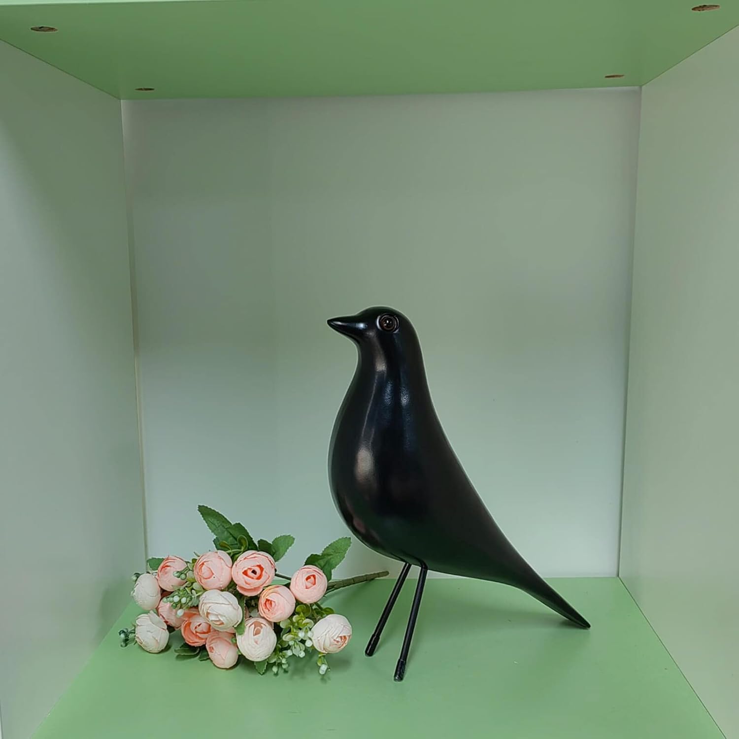 Mid Century Decor House Bird - Mid Century Desk Modern Decor,Sculpture Replica,Pigeon for Desk,Mid Century Sculpture(Black) - Image 3