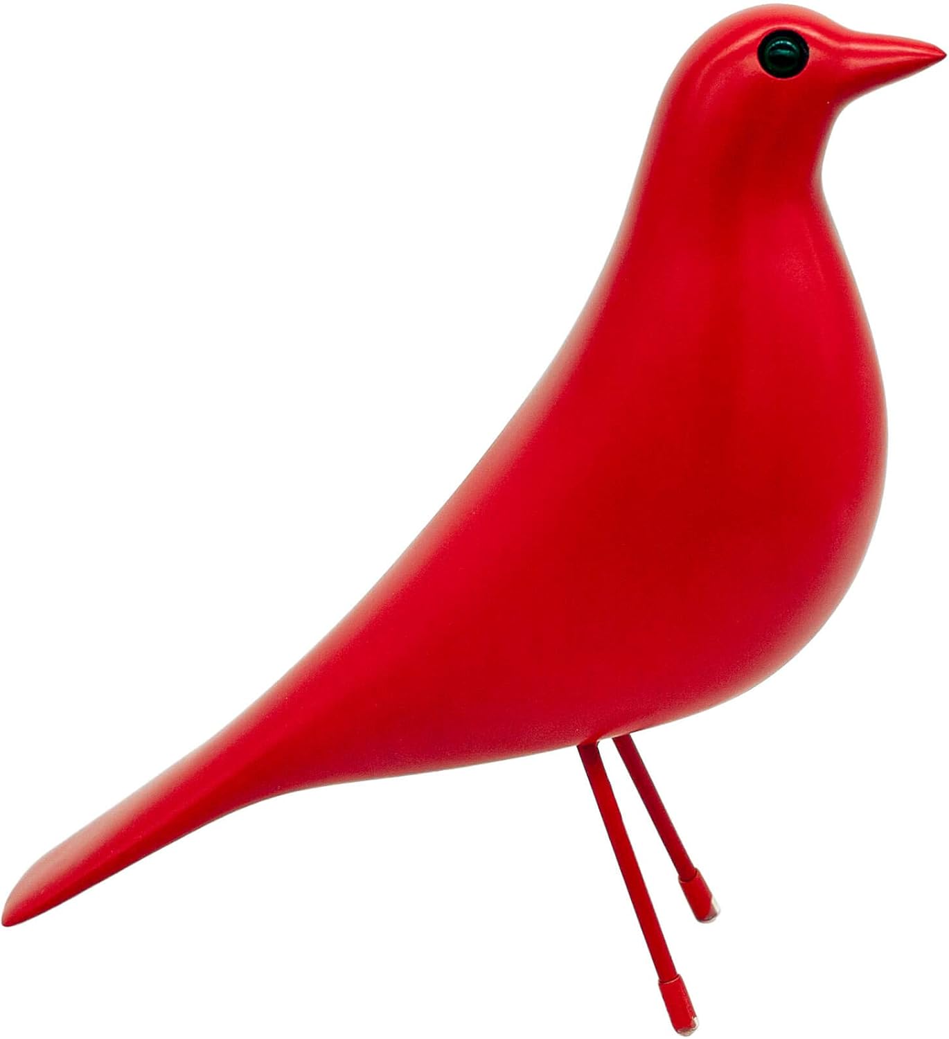 Mid Century House Bird - Sculpture Replica,Mid Century Desk Modern Decor, Pigeon for Desk, Mid Century Decor Statue(Red) - Image 1