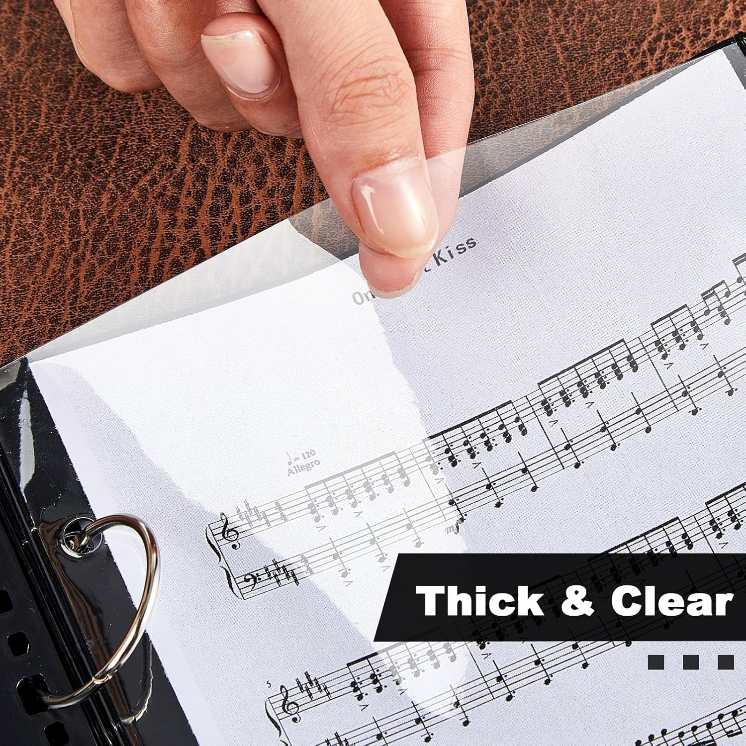 Amylove 4 Pack Music Flip Folder Marching Band Plastic Flip Folder Each with 10 Windows - Image 2