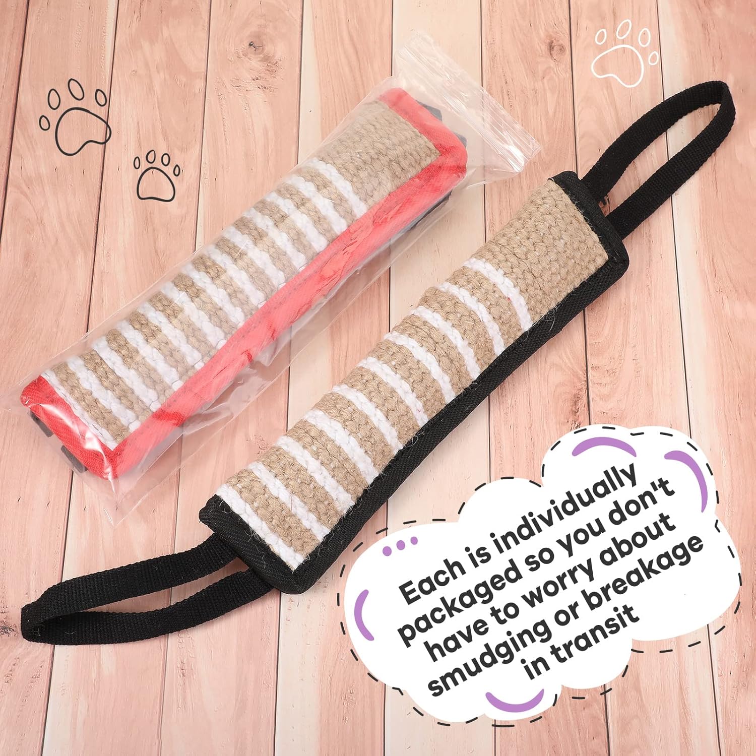 Amylove 2 Pcs Dog Tug Toy,tug of War,Fight Pillow with 2 Handles Tough Jute for Small Medium Large Dogs Puppy Training Bite Pillow Interactive Play - Image 3