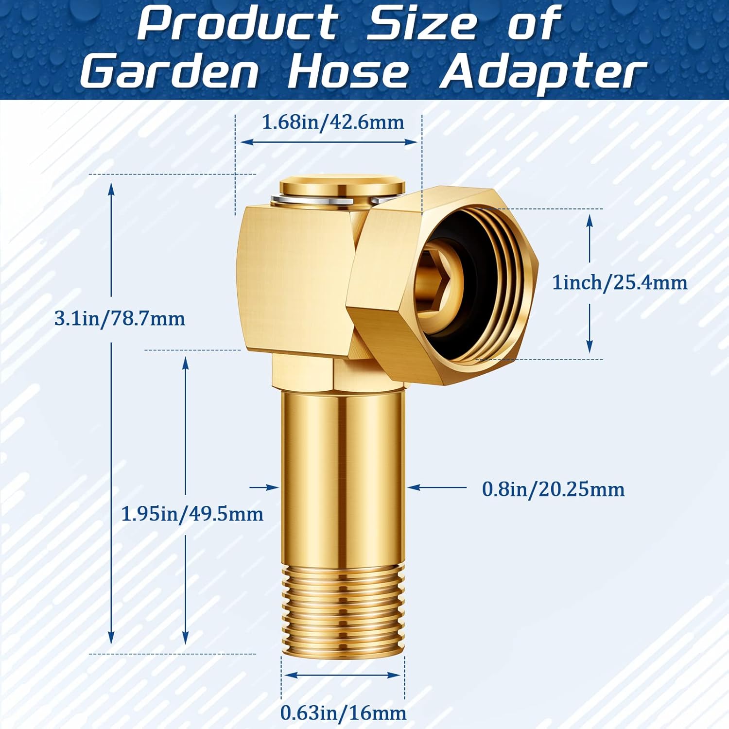 Amylove 2 Pieces Hose Reel Swivel Fittings Garden Hose Reel Replacement Parts Brass Replacement Part Swivel Hose Reel Cart Swivel Fitting for Garden Hose Adapter Hose Cart Brass Swivel Replacement - Image 1