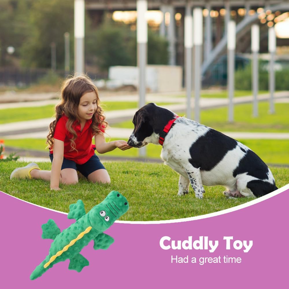 Interactive Dog Toys, 2026 New Cute Squeaky Chew Toys for Dogs, Durable Soft Plush with Squeaker Aggressive Chewers Small Medium Large Breed Dogs (Blue) Blue - Image 4