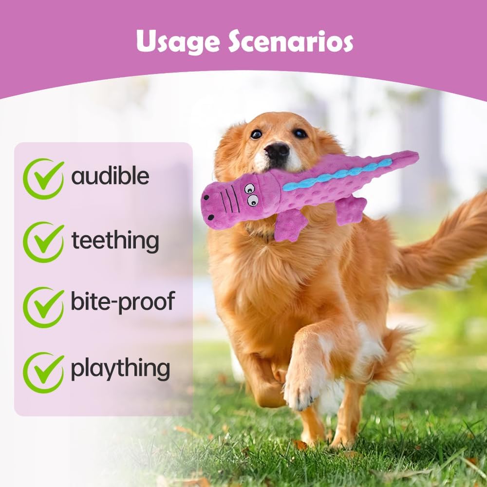 Interactive Dog Toys, 2026 New Cute Squeaky Chew Toys for Dogs, Durable Soft Plush with Squeaker Aggressive Chewers Small Medium Large Breed Dogs (Blue) Blue - Image 6