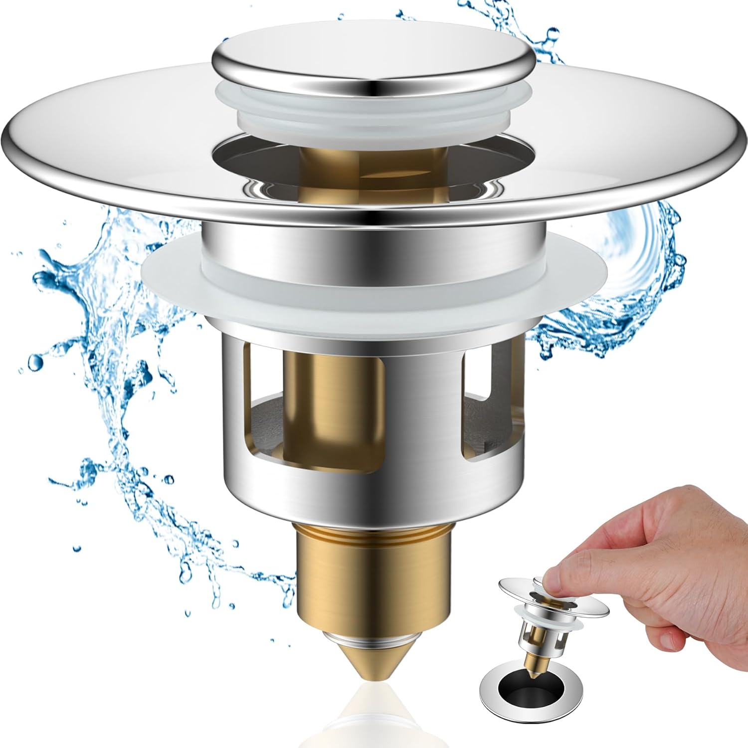 Upgraded 3 in 1 Bathroom Sink Drain Strainer - Image 7